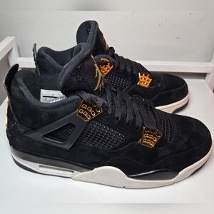 Nike Air Jordan 4 Retro Royalty Mens Size 10 Black Metallic Gold With Out Box